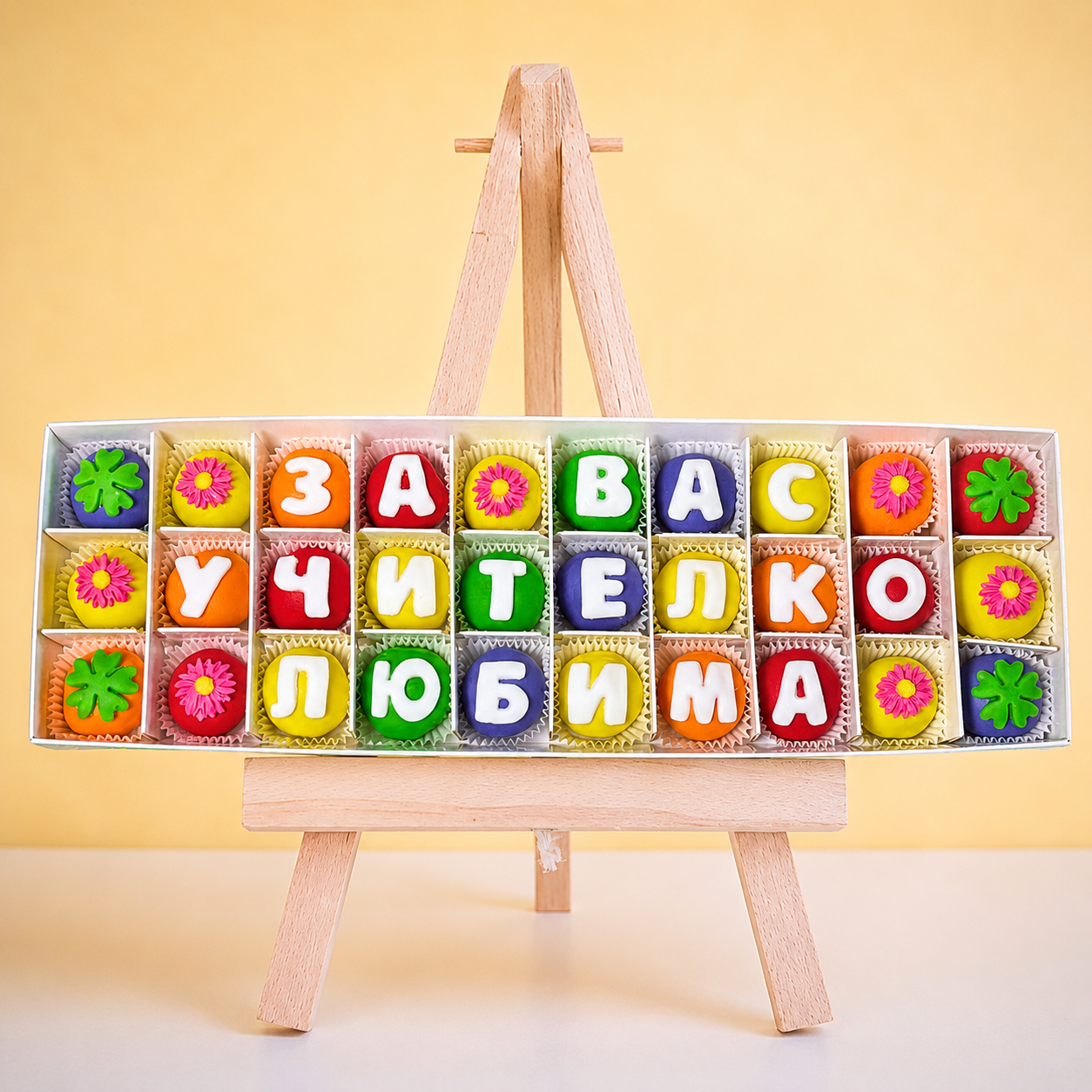 Бонбони с послание „За Вас, учителко любима!“– 30 бр.