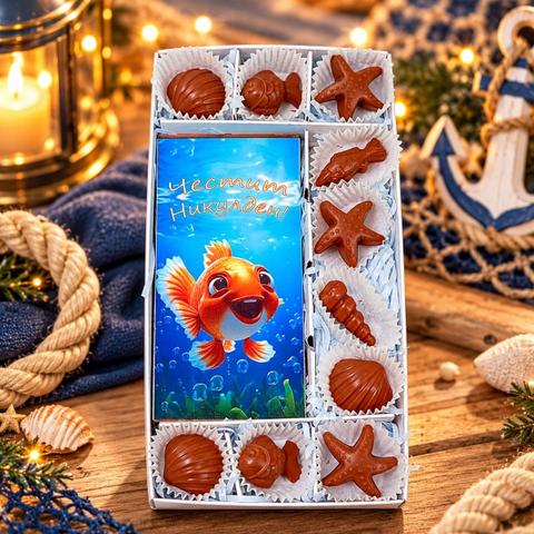 Никулденска кутия „Честит Никулден – Веселата рибка“